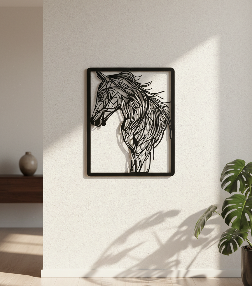 Abstract Horse Head Wall Art