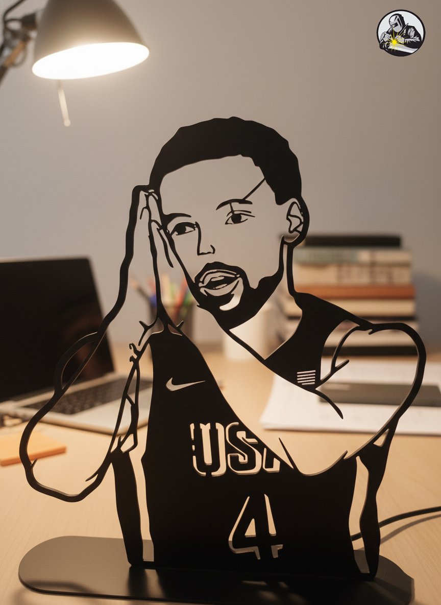 Stephen Curry Desktop Metal Silhouette